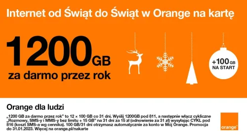 Archiwum: Orange 1200 GB na kartę (promocja 2022/23)